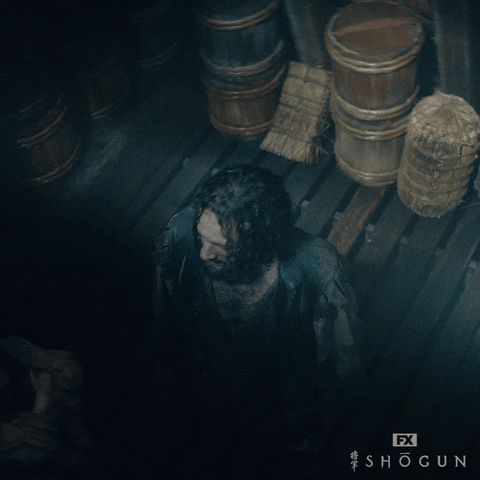 John Blackthorne Looks Up Shogun GIF