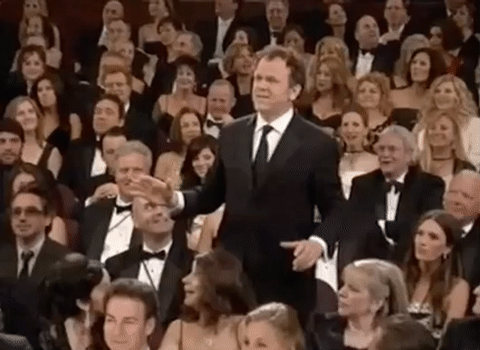 John C Reilly Timid Smile Awards Night GIF