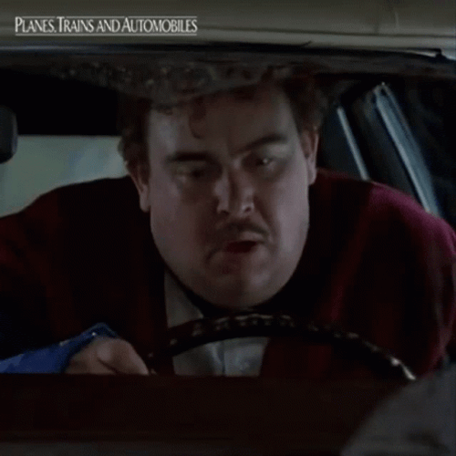 John Candy Nervously Driving GIF
