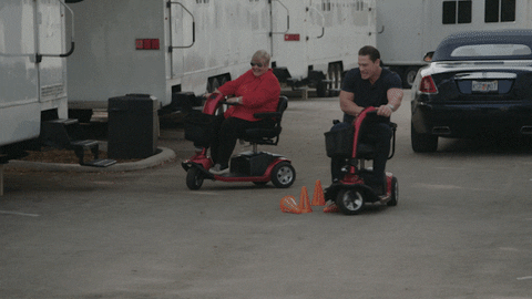 John Cena Awkward Riding Scooter GIF