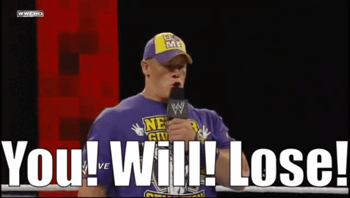 John Cena Is Talking Into A Microphone And Saying You Will Lose GIF