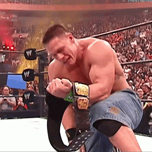 John Cena Meme Belt Emotional GIF