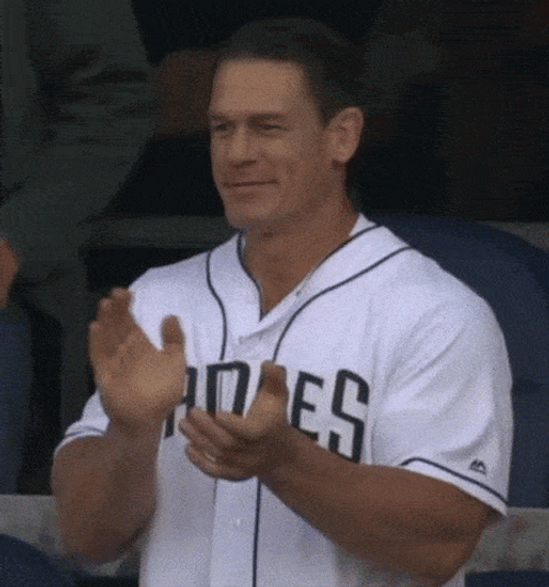 John Cena Padres Fan Clapping GIF