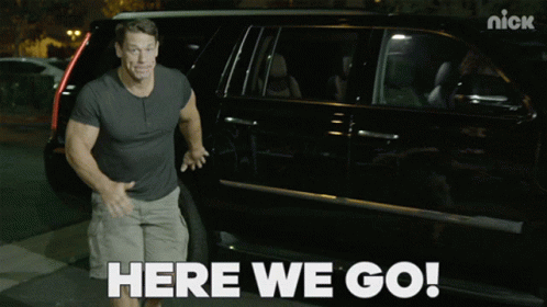 John Cena Running And Here We Go GIF