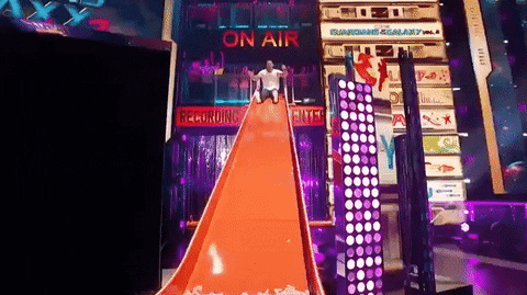 John Cena Slide Down To Audience GIF