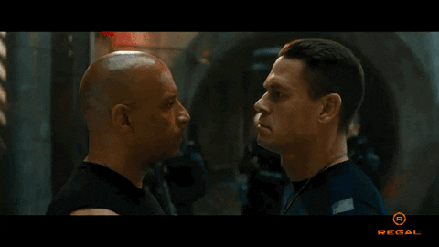 John Cena Vin Diesel Stare Down GIF