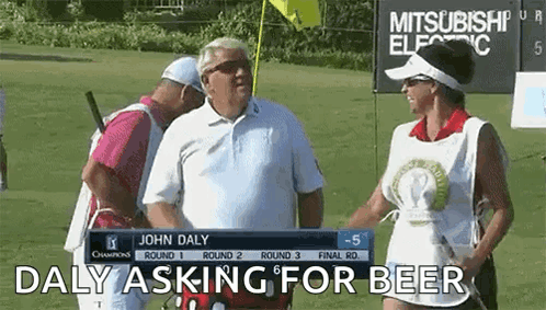 John Daly Asking For Beer GIF