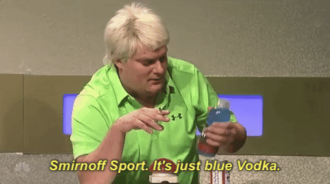 John Daly Smirnoff Sport It's Just Blue Vodka GIF
