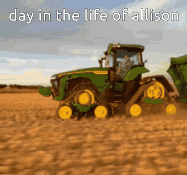 John Deere Tractor in a Field Day in the Life of Allison