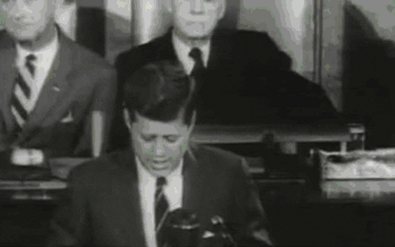 John F. Kennedy Inside Senate Room GIF