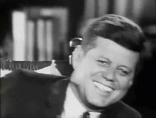 John F. Kennedy Laughing Hard GIF