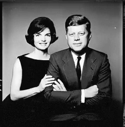 John F. Kennedy Smiling With Jacqueline GIF