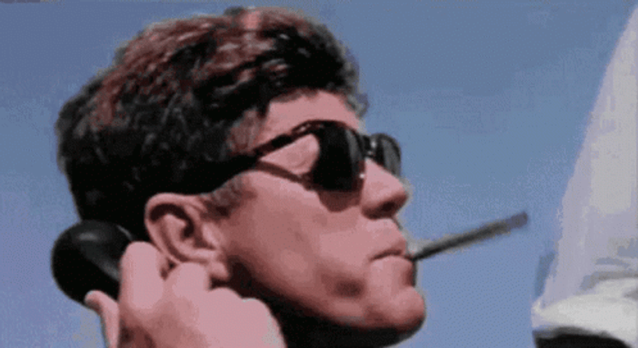 John F. Kennedy Smoking Cigarette GIF