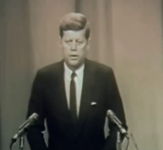 John F. Kennedy Speaking In Front GIF