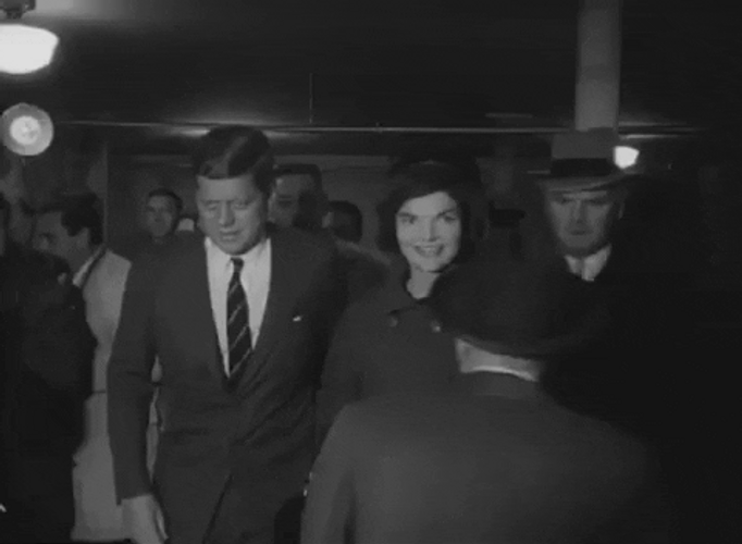 John F. Kennedy Walking With Jacqueline GIF