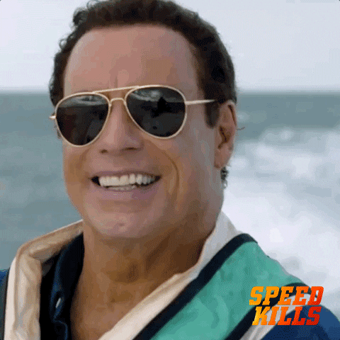 John Gotti In Fast Speedboat GIF