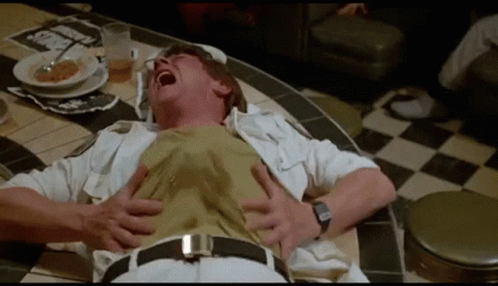 John Hurt Alien Chestburster Coming Out GIF