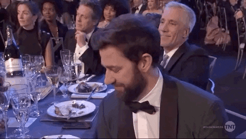 John Krasinski Clapping With Happy Tears GIF