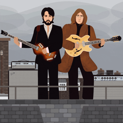 John Lennon Animated The Beatles GIF