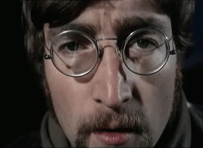 John Lennon Close Up Blinking GIF