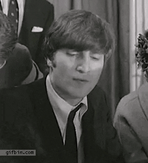 John Lennon Drinking GIF