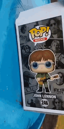 John Lennon Funko Pop Sitting GIF