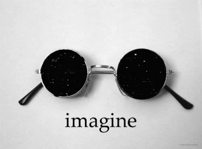 John Lennon Imagine Glasses GIF