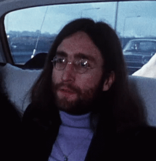 John Lennon In Car GIF