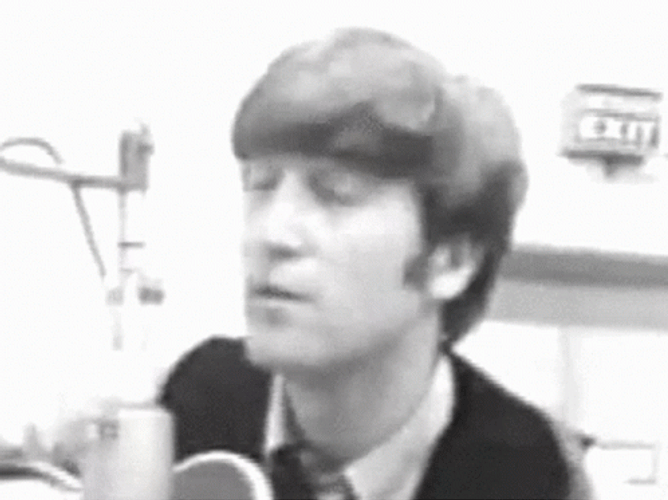John Lennon Making Funny Face GIF