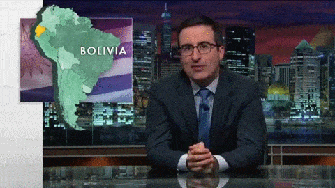 John Oliver Reports Bolivia GIF