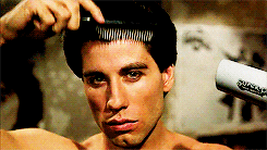 John Travolta Combing Hair Saturday Night Fever GIF