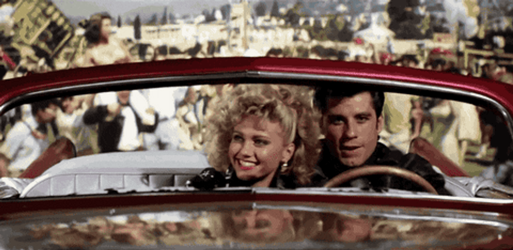 John Travolta Flirty Driver GIF