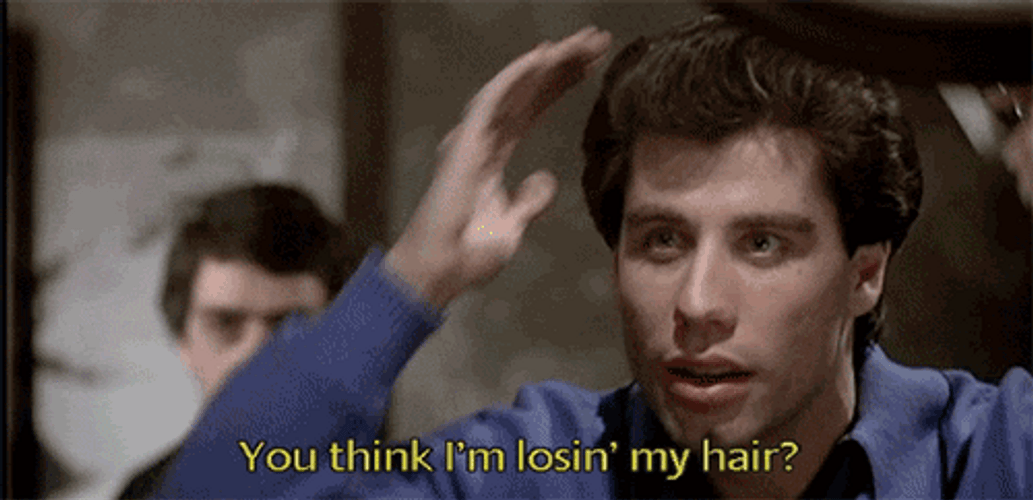 John Travolta Losing Hair GIF