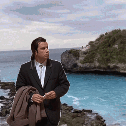 John Travolta On The Sea GIF