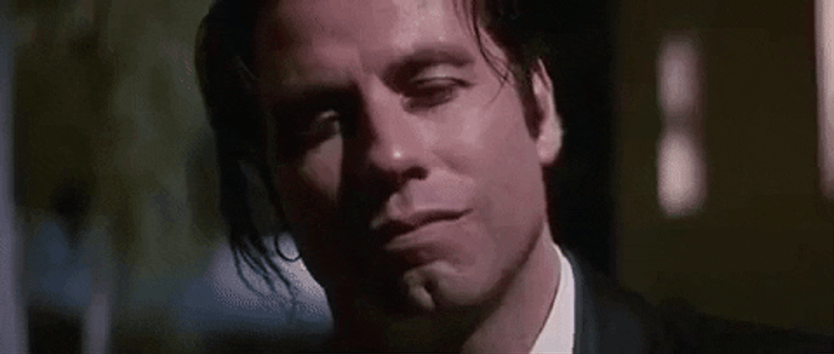 John Travolta Pulp Fiction Blowing Kiss GIF