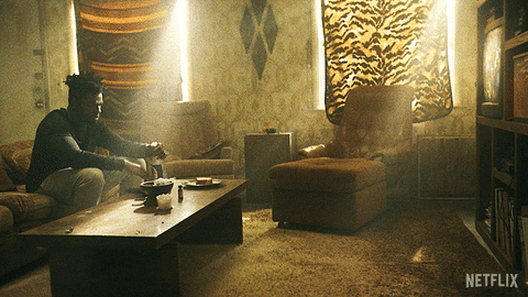 John Tyrone Boyega Throws Glass On Wall GIF