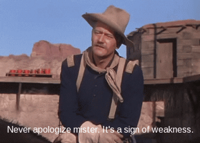John Wayne Never Apologize Scene GIF