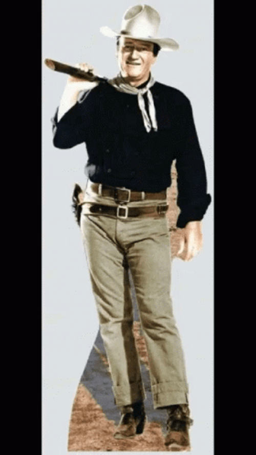 John Wayne Western Themed Outfit GIF