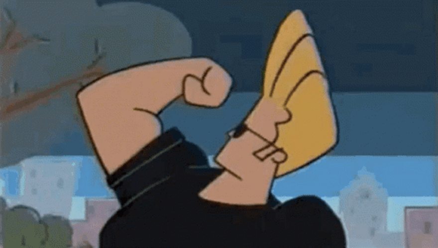 Johnny Bravo Flex Strong Muscles GIF 