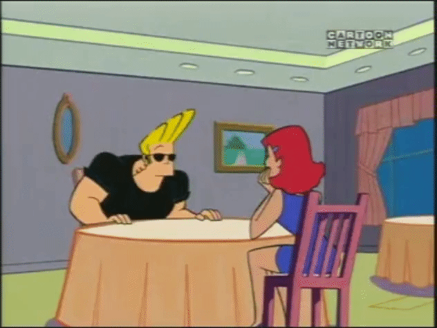 Johnny Bravo Incomprehensible Babbling GIF