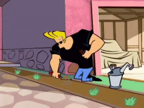 Johnny Bravo Toy Car Plant GIF