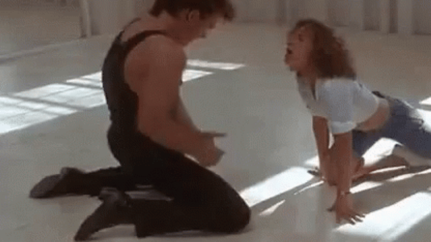 Johnny Castle Frances Houseman Floor Dirty Dancing GIF