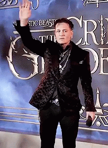 Johnny Depp Fantastic Beast Waving GIF