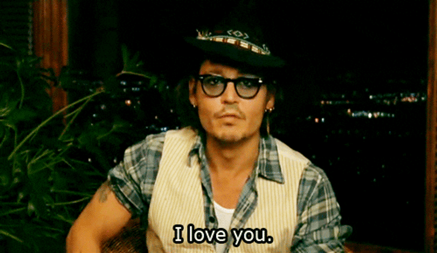 Johnny Depp I Love You GIF