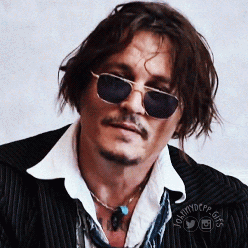 Johnny Depp Looking With Sunglasses GIF