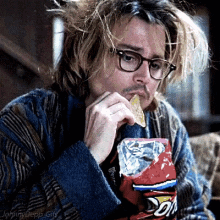Johnny Depp Secret Window Eating GIF