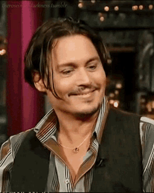 Johnny Depp Smiling Chuckles GIF