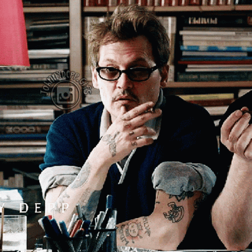 Johnny Depp Smoking Cigar GIF