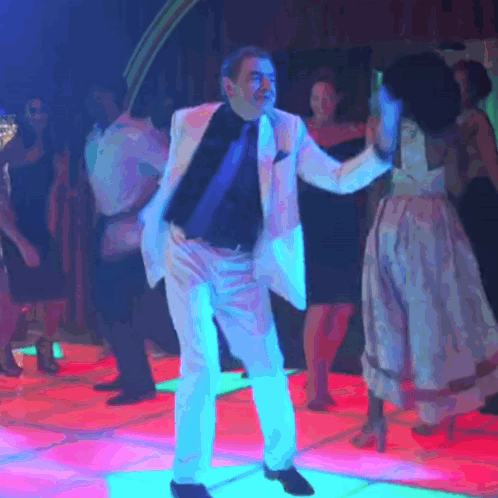 Johnny English Crazy Dancing On The Dance Floor GIF