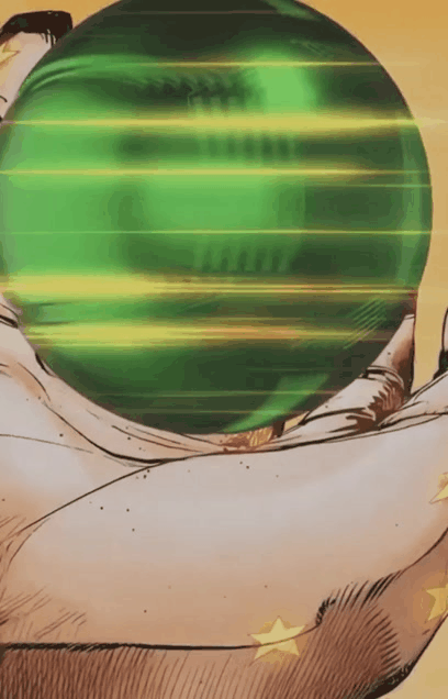 Johnny Joestar Green Crystal Ball GIF